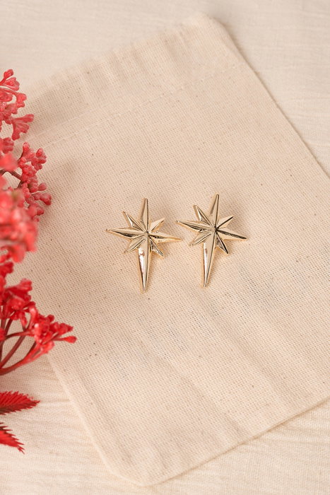 Heliophilia Silver Pendientes de Oro con Recubrimiento de Laca Dorado Elkgc68354